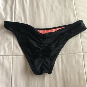 Black thong bikini bottoms